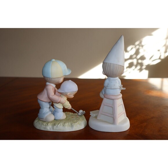 Lot Precious Moments Nobody's Perfect & You Always Stand Behind Me Golf Figurine - Picture 7 of 11